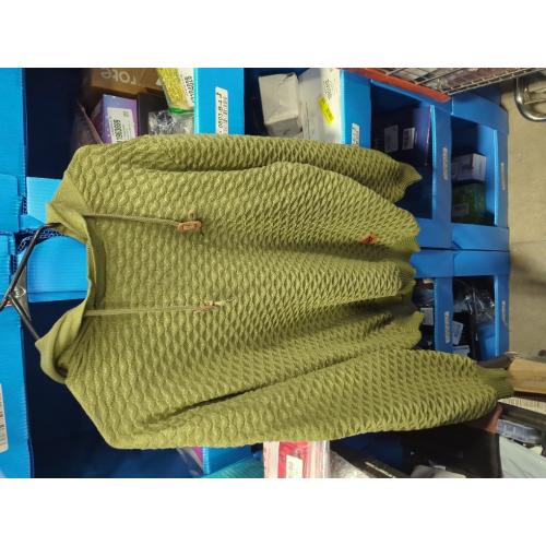 Size L...Men's Hooded Sweatshirt Hoodie Solid Knitted Pullover Long Sleeve Casual Sweater