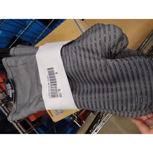 All Clad Silicone Oven Mitt: Heat Resistant up to 500 Degrees - 100% Cotton & Silicone, 14x7 Oven Mitt for Kitchen and Barbeque, 6-Pack, Pewter