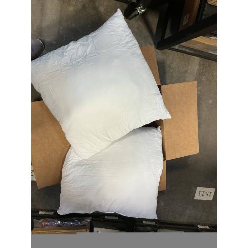 EDOW Throw Pillow Inserts, Set of 2 Lightweight Down Alternative Polyester Pillow, Couch Cushion, Sham Stuffer, Machine Washable. (White, 18x18)