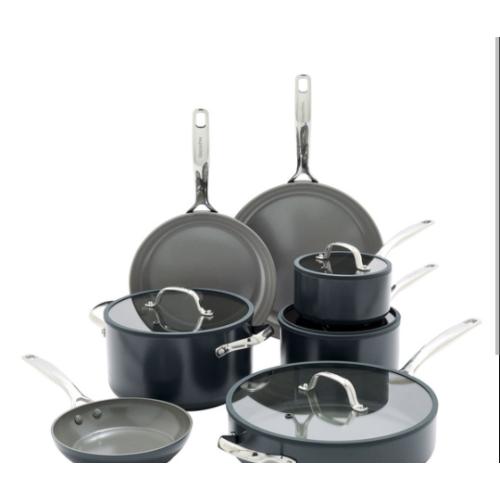 GREENPAN ERAS CERAMIC NON-STICK COOKWARE SET 11-PIECE - Blue