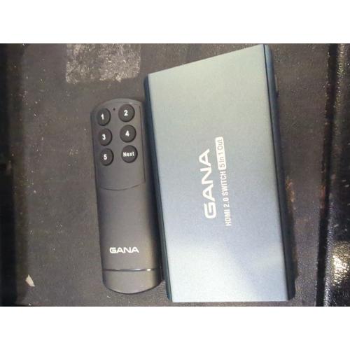 HDMI Switch 5 in 1 Out 4K@60Hz, GANA HDMI Splitter Switcher with Remote, Aluminum HDMI 2.0 Switch Box Hub for 3D, HDCP2.2, HDR, Compatible with Xbox, PS5/4/3,Fire Stick,Roku,Blu-Ray Player