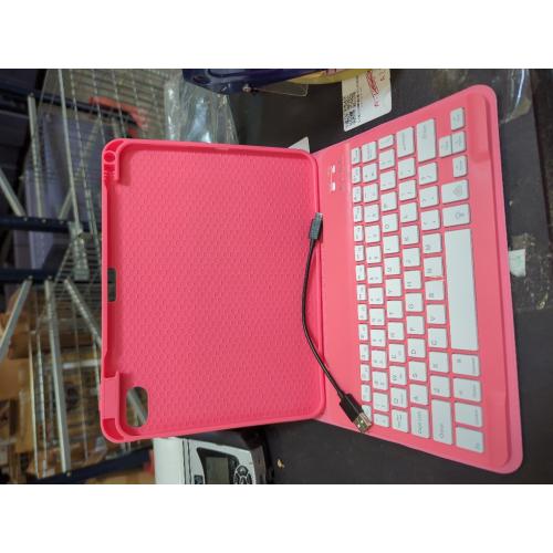PINK Hamile iPad Case with Keyboard -  Backlit Wireless Detachable Folio Keyboard Cover with Pencil Holder for iPad (Pink)