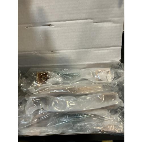 Amerdeco 10 Pack 1-1/3 Inch Brushed Satin Nickel Cabinet Knobs and Pulls - Single Hole Round Drawer Knobs for Bathroom Cabinets K0014