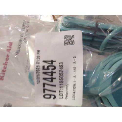 2 Pack....KitchenAid  Plastic Measuring Cups and Spoons Set Blue Aqua Sky