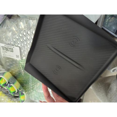 Charging Pad Cover for Tesla Model Y Juniper (2025/2026) & Model 3 Highland (2024/25/26) - Ultra Thin Silicone Mat Protector, Unobstructed Wireless Charging - Black