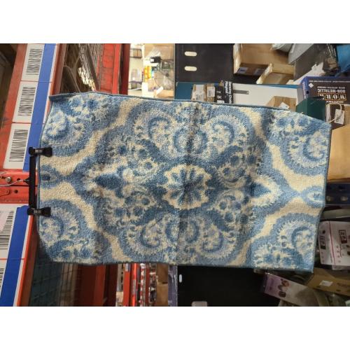 Maples Rugs Vivian Medallion Kitchen Rugs Non Skid Accent Area Carpet [Made in USA], 1'8 x 2'10, Blue