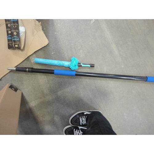 5-to-12ft Telescoping Durable Duster with Extension Pole – Lightweight 3 Stage Cobweb Duster – Extendable to 20ft Reach for Cleaning High Ceilings and Spider Webs