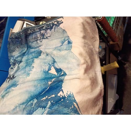 Blue Pine Tree Bed Blanket Kids Girls Misty Style Sherpa Blanket Soft Cozy Lightweight Natural Landscape Plush Fleece Foggy Mountain Blanket Gifts for Bed Chair Office Sofa(Throw 50x60)