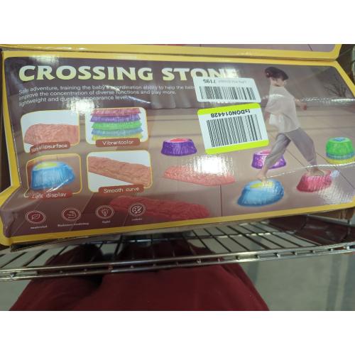 Set of 8 Stepping Stones for Kids - 8Pcs Non-Slip Plastic Stepping Stones with LED Lights, Preschool Balance & Gross Motor Skills Game Toys, for Toddlers 3 Years Up, Outdoor & Indoor