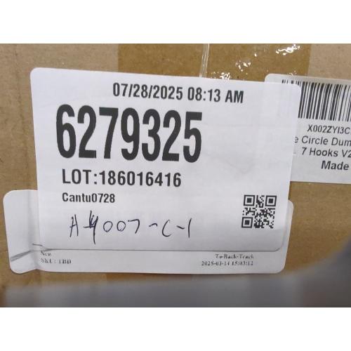 Double Circle Gym Rack Organizer, Multi-Purpose Workout Gear Wall Rack Hanger for Home and Pro Gym Storage for Exercise Bands, Jump Ropes, Chains, Lifting Belts