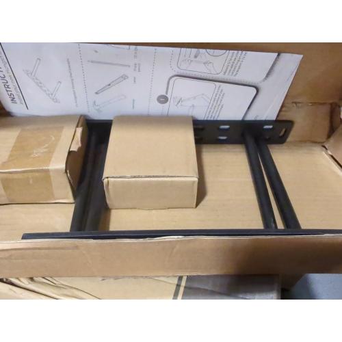 Set of 2 Size 11x 1 1/4 x 6 Floating Shelf Brackets 11 inch Multiple Mounting Location Baseplate/Heavy Duty Black Painted Mild Steel Bracket Hidden Wall Shelves Support Hardware Mount Kitchen/Nursery Decor (6 inch Rods)