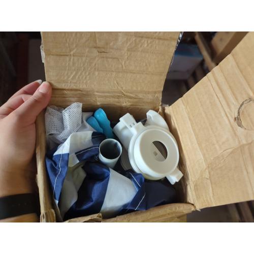 MoKo Beach Cabana, 8'×8' Large Beach Canopy with Side Wall, UPF 50  Protection Easy Setup Beach Tent Sun Shelter, Adjustable Height Wind Resistant Cabana Beach Tent for Whole Family, Navy Stripes