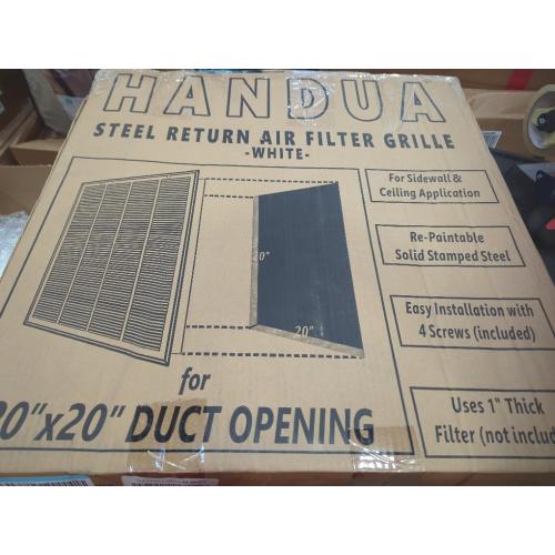 20x20x1 steel return air filter grille
