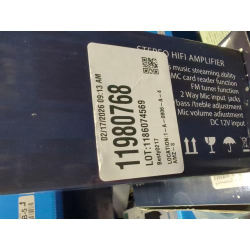 400W Home Audio Amplifier with Bluetooth 5.0, 2 Channel Stereo Receiver, Dual Karaoke Mics, FM Radio, USB/SD Playback for Home Theater, Garage, Party