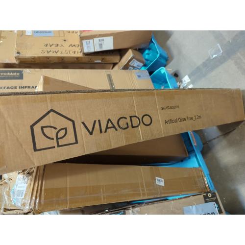 VIAGDO Artificial Olive Tree 6.2ft Tall Fake Potted Olive Silk Tree with Planter Large Faux Olive Branches and Fruits Artificial Tree for Home Office Living Room Decor Indoor, 1728 Leaves