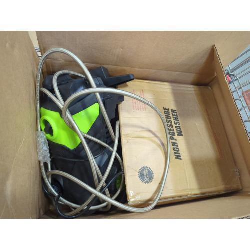 Green and Black 32Ft High Pressure Washer, 4000PSI Electric Power Washer with 32FT Hose, 4 Nozzles for Car, Fence, Patio Cleaning