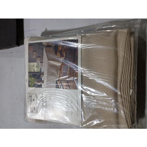 104 X 60 Solid Tablecloth Natural - Threshold™: Traditional Rectangle, Cotton & Recycled Polyester, Autumn Decor