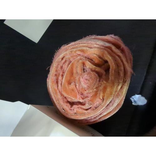 MEEDEE Cinnamon Velvet Ribbon - 3 Inch Fringe, Raw Edge Silk Velvet Ribbon for Wreaths, Flower Bouquets, Dress Sash, Baby Showers, Wedding Decor (3 Yards)