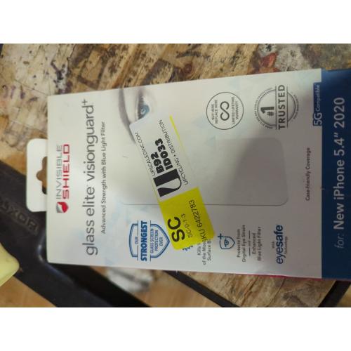 ZAGG - InvisibleShield® Glass Elite VisionGuard  Blue Light Filtering Screen Protector for Apple iPhone 12 Mini