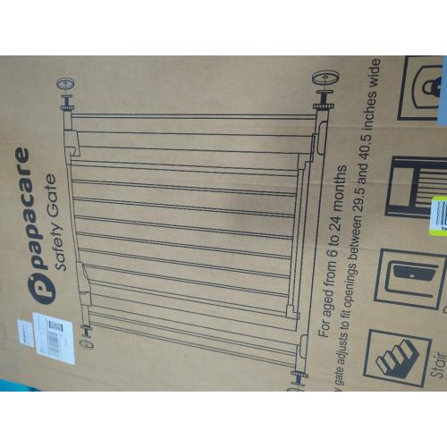 White 42 Extra Tall Baby Gate for Stairs and Doorways, Fits Openings 29.5-40.5 Wide, Auto-Close, Pressure-Mounted Pet and Dog Gates, Secure Your Home While Keeping Your Little Ones Safe，White