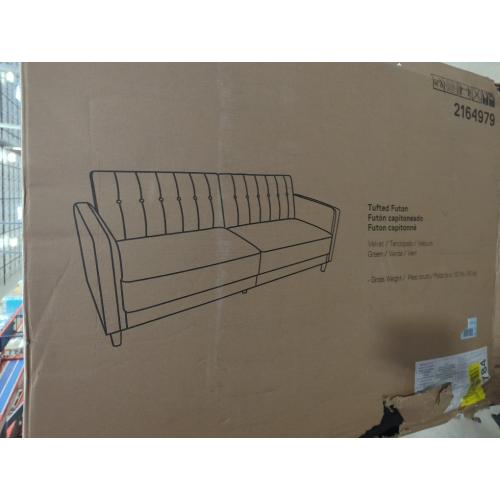 Perdue 81.5 Velvet Square Arm Convertible Sofa Green