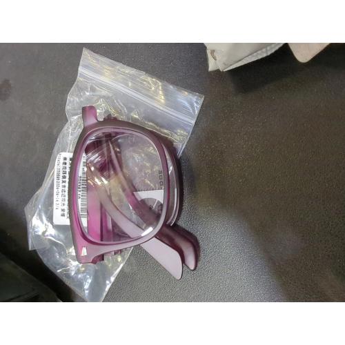 THIKK Foldable Progressive Multifocus Reading Glasses, Blue Light Blocking TR90 Frame Presbyopia Eyewear (Color : Purple, Size :  200)