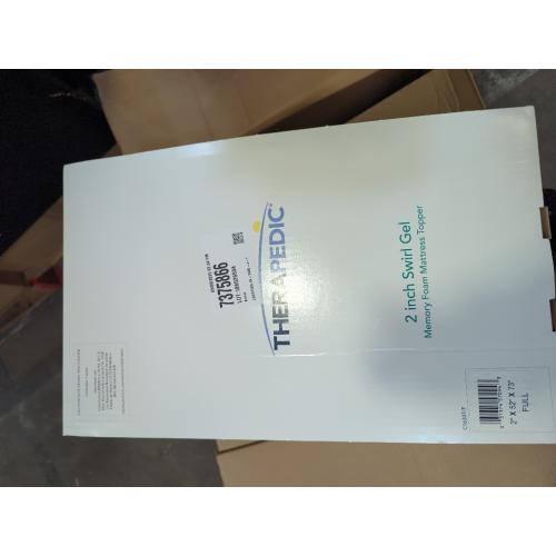 Therapedic 2-Inch Swirl Gel Memory Foam Full Mattress Topper