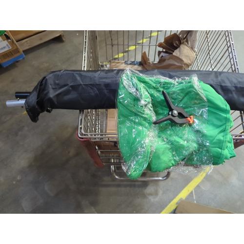 Green Screen Backdrop Kit, 5 x 6.5 ft Portable Chromakey Green Screen with T-Shaped Stand & Carrying Bag & 5 Clamps, Greenscreen Background for Streaming, Gaming, Zoom