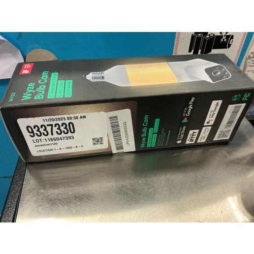 WYZE Bulb Cam Security Camera, 2K HD Outdoor Light Bulb Camera, Color Night Vision, Dimmable LED Bulb, Motion Detection, Siren Alarm, Works w/Alexa/Google Assistant. Free Expert Support