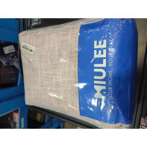 MIULEE Baby Pink 100% Blackout Linen Curtain 120 Inch 2 Panel Set Double Sided No Coating Pinch Pleated Back Tab Black out 10 FT Extra Long Thermal Insulated Bedroom Living Room Darkening Window Drape