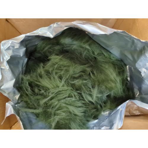 Green Premium Genuine Fur Sheepskin Rug Real Australia Sheepskin Natural Luxury Fluffy Lambskin Fur Area Rug Seat Covers for Kids Bedroom Sofa Chair Cover (Military Green, Double Pelt/2ft x 6ft)