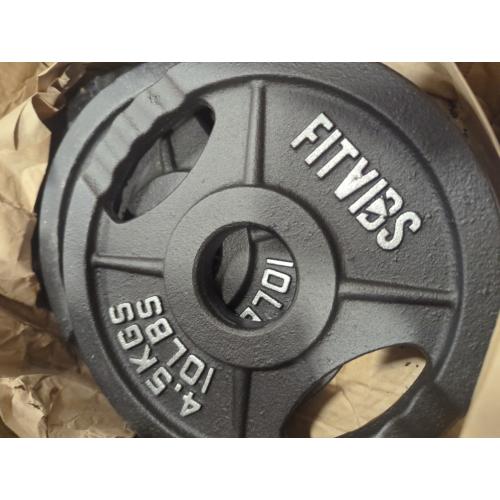 Set of 4 Signature Fitness Cast Iron Plate Weight Plate for Strength Training and Weightlifting, Standard or Olympic, Multiple Sizes
