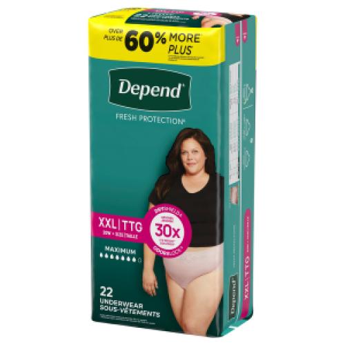 Depend Female Maximum Absorbency Underwear  - XXL - 22ct