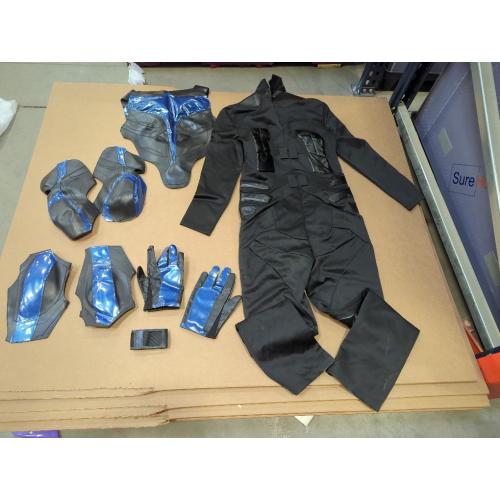 Size L/XL...Halo Spartan Costume, Official Halo Blue Full Spartan Armor Muscle Jumpsuit and Mask