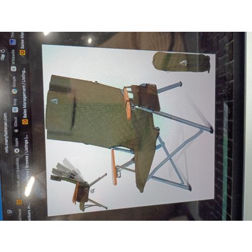 Reclining Camping Chair, Heavy Duty Folding Chairs with 4-Stage Adjustable High Back for Adults, Compact Foldable Outdoor Patio Reclining Chair with Storage Bag (Green, 1 Pack)