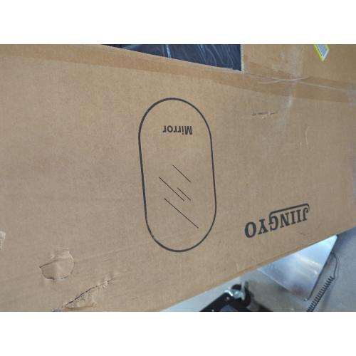 Gold 40x30 Oval Mirror, 40×30 Gold Bathroom Mirror, Oval Mirror for Bathroom, Gold Vanity Mirror for Wall, Entryway, Living Room, Wall Mount Mirrors Hangs Vertical or Horizontal