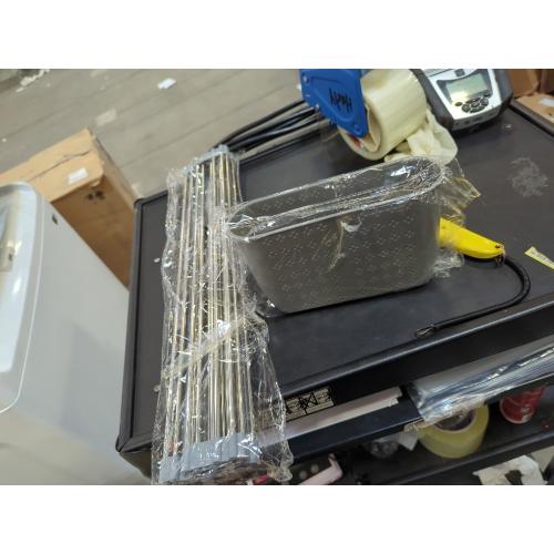 Kitchen Details Over The Sink Drying Rack with Utensil Holder | Roll Up for Storage | Stainless Steel | Drain Tray | BPA Free | Food Safe | Space Saving | Grey