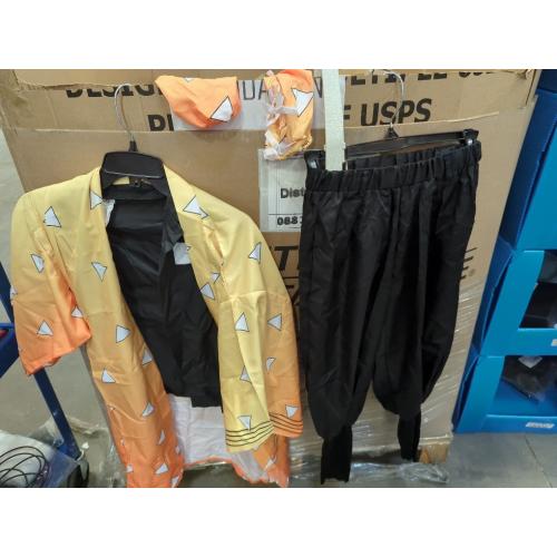 SIZE 150 Anime ZENITSU Cosplay Costume for Kids Adults Anime Outfits Costume for Halloween