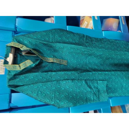 Size Large 40 ojanya (Since 1958 Men's Red Jacquard Silk Kurta & Churidaar Pyjama