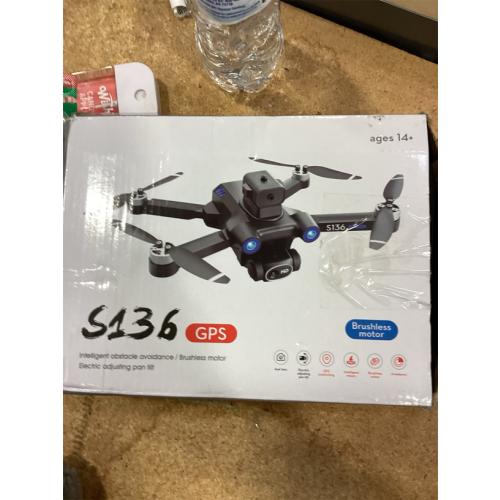 New S136 Drone with HD Electric Zoom Lens FPV Mode Brushless Motor GPS Smart Avoid Noise Barrier Function Foldable Outdoor Aerial Ranging RC Airplane Quadcopter