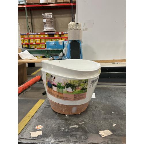 Hanging Planters for Indoor Plants, Hanging Baskets for Plants Outdoor with Visible Water Level, Hanging Flower Pots with Drainage Holes & Removable Tray(2 Pack, White)