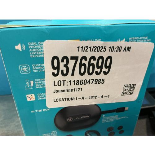 JLab Epic Sport ANC 3 True Wireless Earbuds - Black