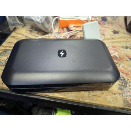 PhoneSoap 3 UV Cell Phone Sanitizer & Dual Universal Cell Phone Charger Box | Patented & Clinically Proven 360-Degree UV-C Light Sanitizer | Disinfects and Charges All Phones (Black)