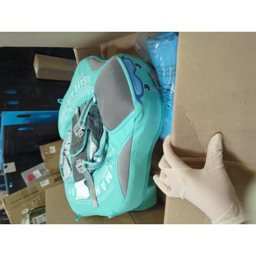 Mambobaby Float Add Tail Baby/Infant Swim Float with Canopy, Non-Inflatable Solid Upgrade Soft Waterproof Skin-Friendly Leather Material