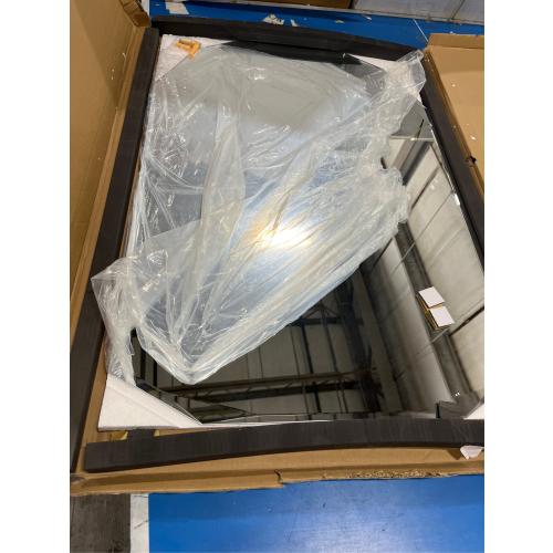 Bathroom Mirror for Wall, 24 x 36 Arched Mirror, Bathroom Vanity Mirror, Beveled Edge Frameless Wall Mount Vanity Mirrors, Wall Mirrors Decorative, Irregular Beveled Edge Mirror