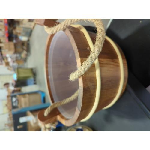 HSE Cedar Sauna Bucket & Ladle (4L, Red Cedar)