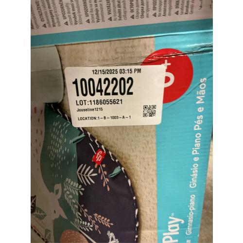 Fisher-Price Baby Gym Playmat With Kick & Play Piano And Tummy Time Toys, Navy Fawn