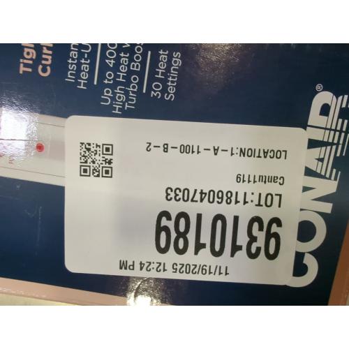 Conair Double Ceramic 3/4-Inch Curling Iron, ¾-Inch Barrel Creates Tight Curls, Hair Curler for Use on Short, Medium, and Long Hair, White