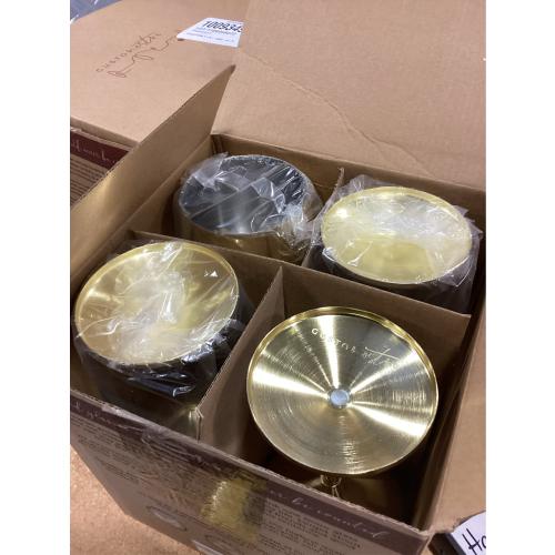 Gusto Nostro Stainless Steel Wine Glass - 18 oz Unbreakable Gold Wine Glasses for Travel, Camping and Pool - Fancy, Unique and Cute Portable Metal Wine Glass for Outdoor Events, Picnics (Set of 4)