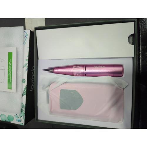 Pink Lavinda Nail Drill 35000 RPM, Cordless Rechargeable Electric Nail File Machine, Professional Efile for Acrylic Nails, Gel Polish, Cuticle Removal, Home and Salon (Pink)